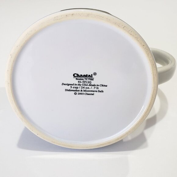 Chantal 24oz 3-Cup White Ceramic Teapot with Lid, Like New Condition - Picture 4 of 5